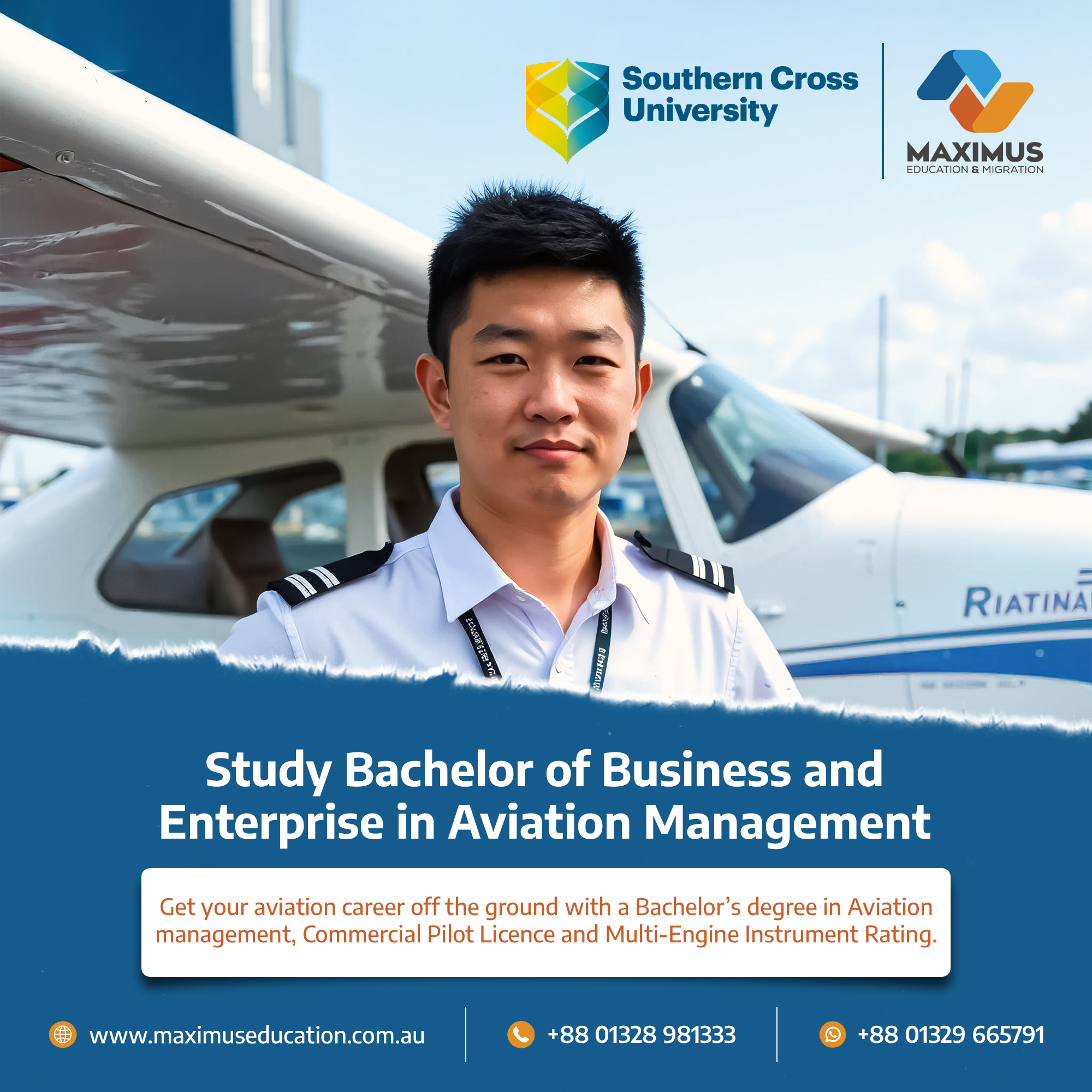 Study Bachelor of Business and Enterprise in Aviation Management