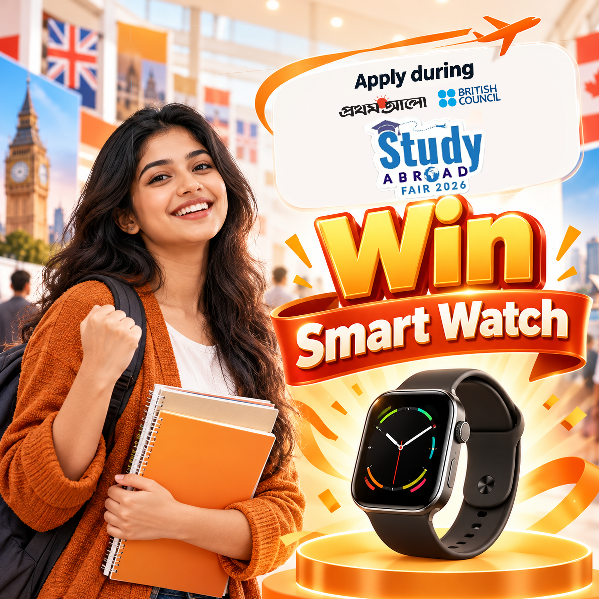 Apply during Prothom Alo Study Abroad Fair 2026 & Win Smart Watch