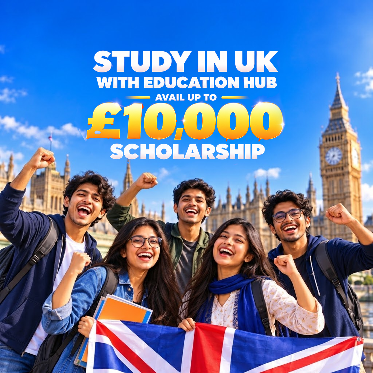 Study in UK with Education Hub & Avail upto 10,000 GBP Scholarship